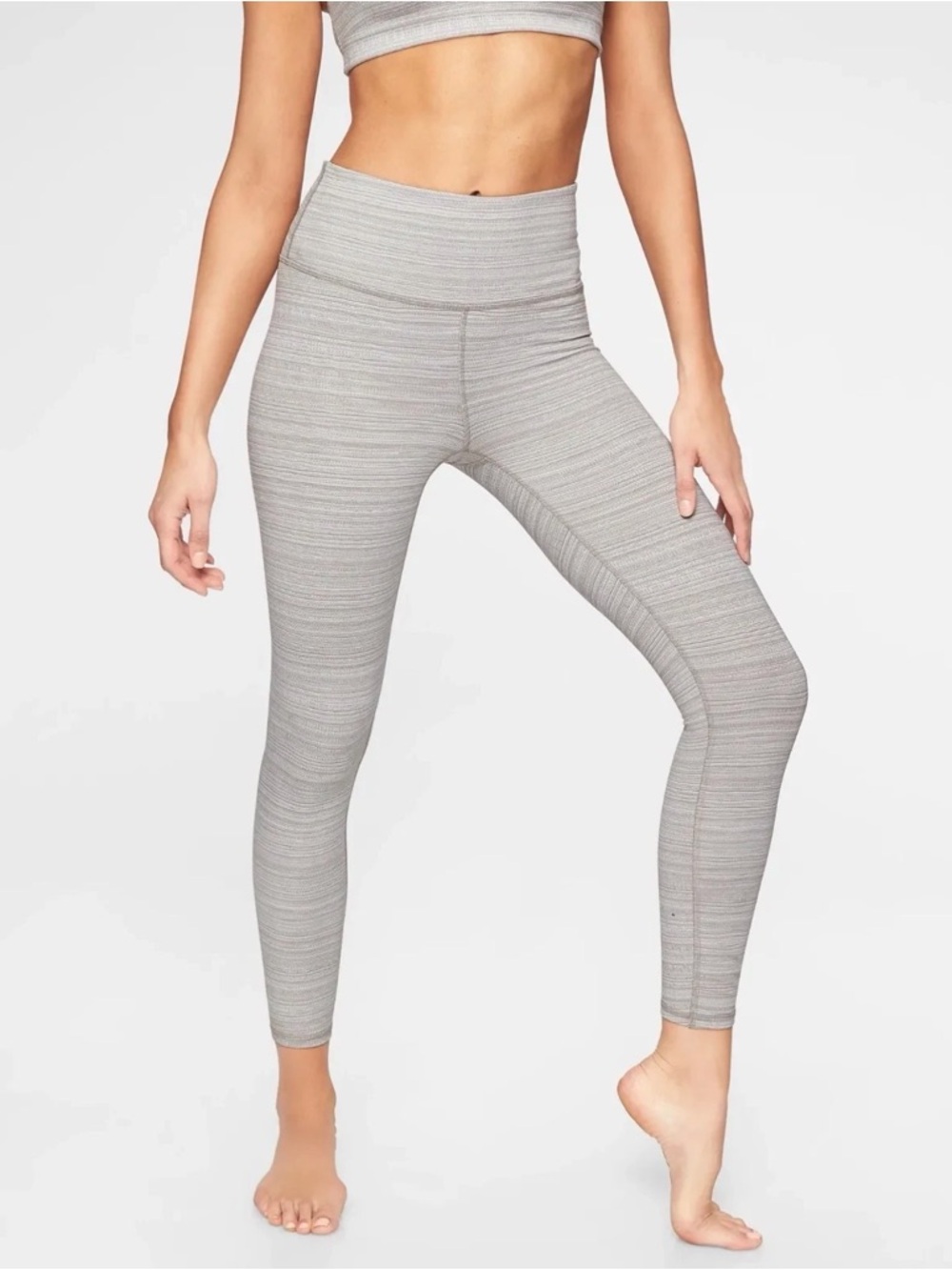 Athleta High Rise Jacquard Chaturanga 7/8 Tight in Quail XS - Picture 1 of 7